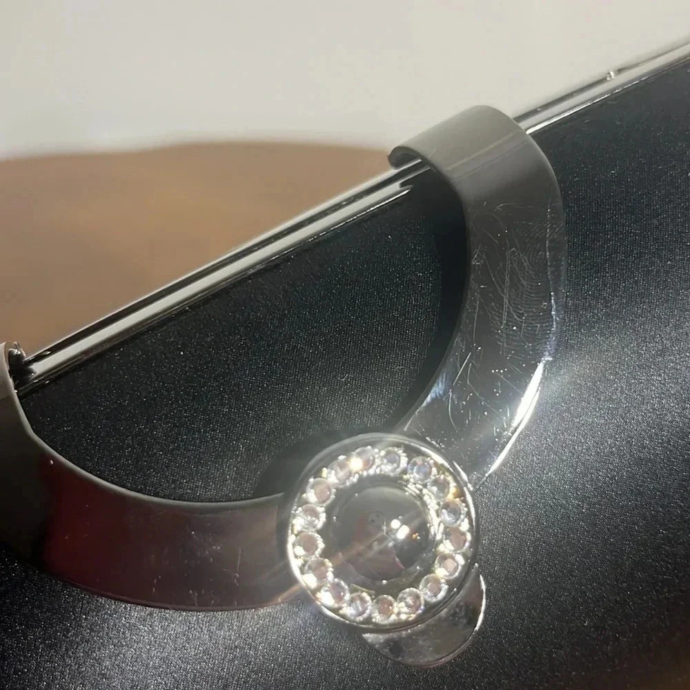 🌜 Sasha Black Satin and Rhinestone Evening Bag‎ - Picture 13 of 13